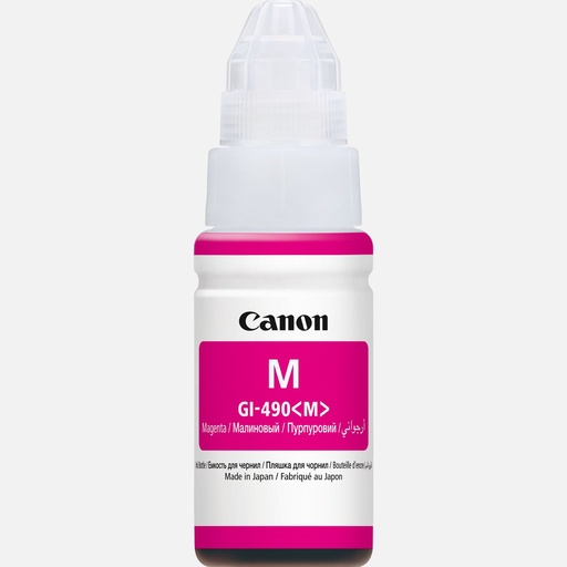 [0665C001AA] Bouteille D'encre CANON GI-490 Magenta Pour Imprimantes G1400/G2400/G3400