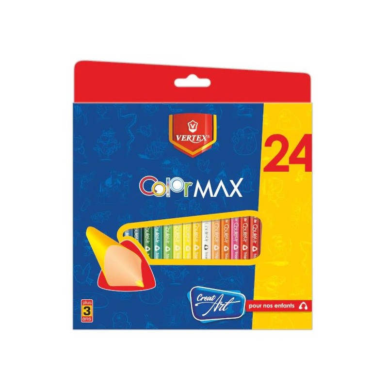 Crayons De Couleur VERTEX Color Max Boite De 24