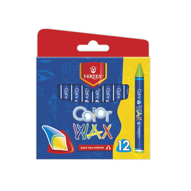 Crayons De Couleur En Cire VERTEX Color Max Boite De 12 Mini