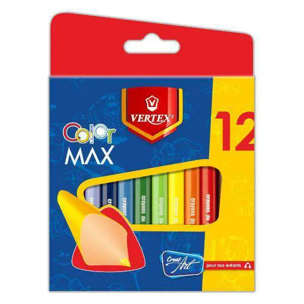 Crayons De Couleur VERTEX Color Max Boite En Tube De 12