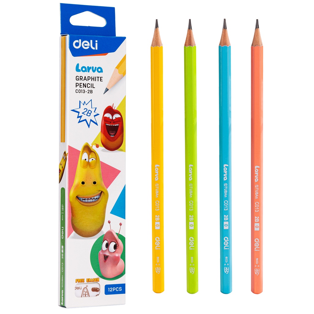 Crayon Noir Scolaire DELI Larva 2B
