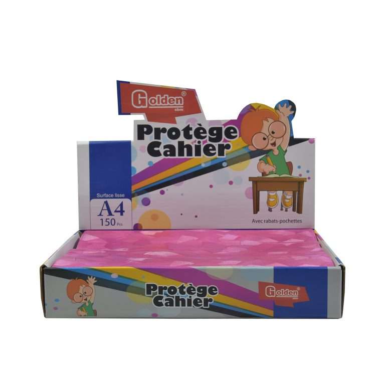 Protège Cahier GOLDEN A4 GM TP Rose