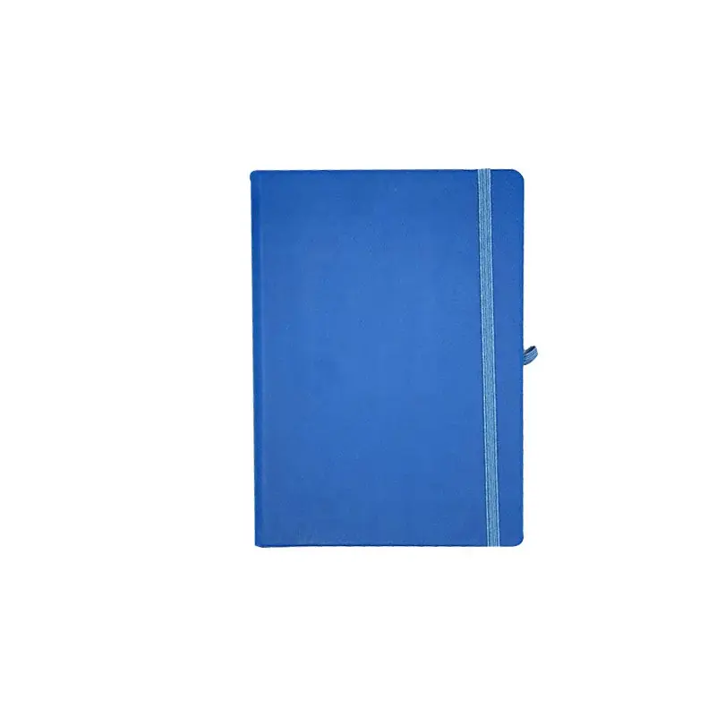 Notebook A5 En PU à Fermeture Elastique Et Boucle Pour Stylo Bleu Clair