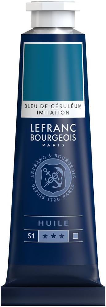 Tube Peinture à L'huile Fine LEFRANC BOURGEOIS 40ml Bleu De Céruléum IMITATION