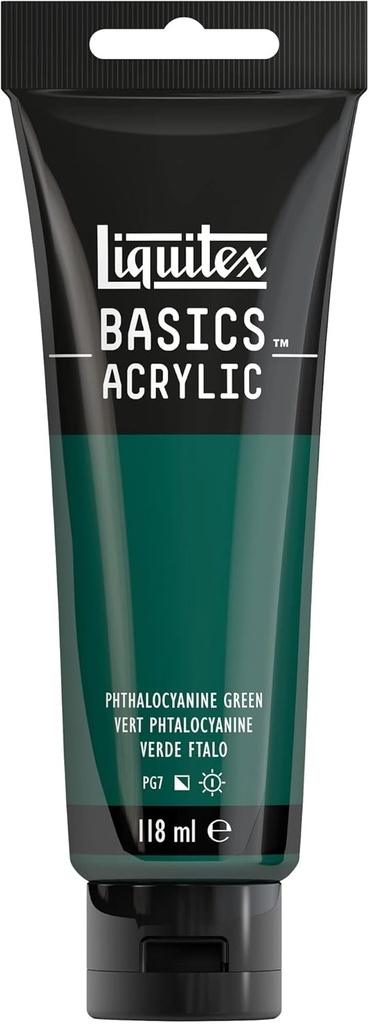 Tube Peinture Acrylique LIQUITEX Basics 118ml Vert Phtalocyanine