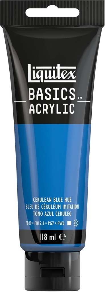 Tube Peinture Acrylique LIQUITEX Basics 118ml Bleu De Ceruleum Imitation