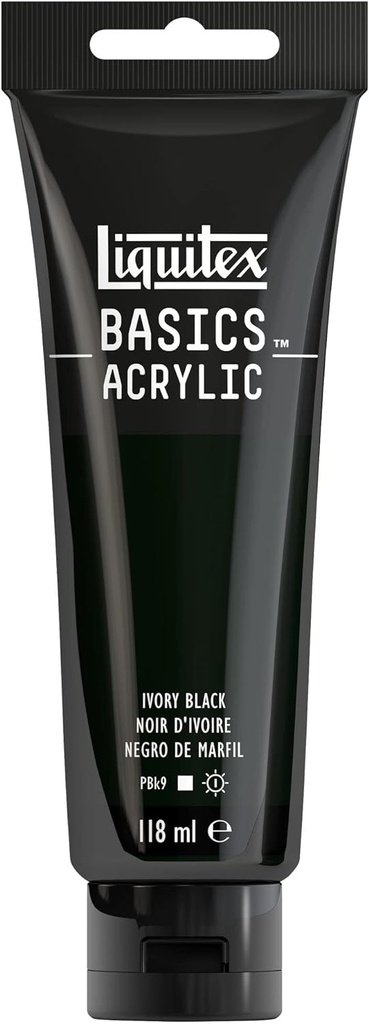 Tube Peinture Acrylique LIQUITEX Basics 118ml Noir D'ivoire
