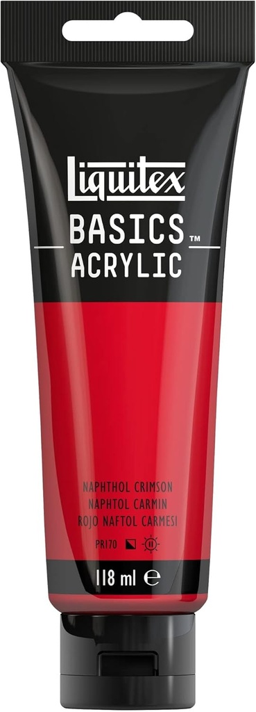 Tube Peinture Acrylique LIQUITEX Basics 118ml Rouge Naphtol Carmin