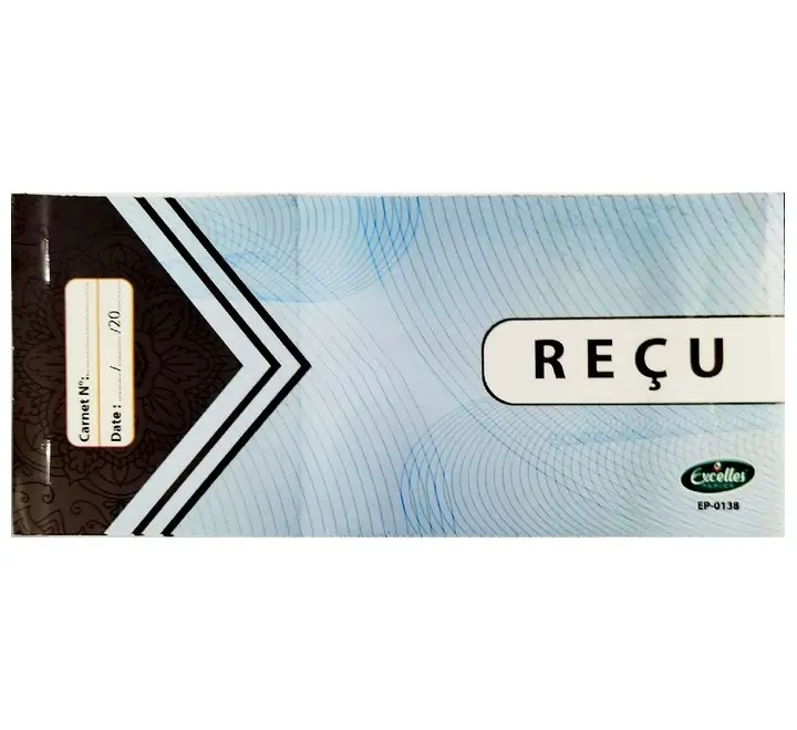 Carnet De Reçu EXCELLES 50 Feuilles