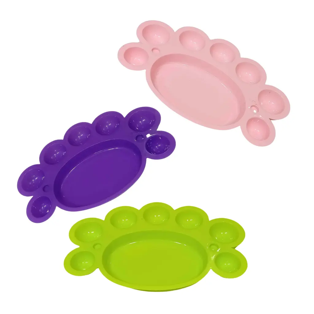 Palette De Peinture TECHNO Artisto En Plastique Multicouleur