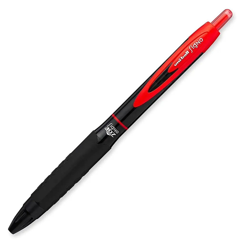 Stylo à Gel UNIBALL Signo 307 Rétractable Rouge