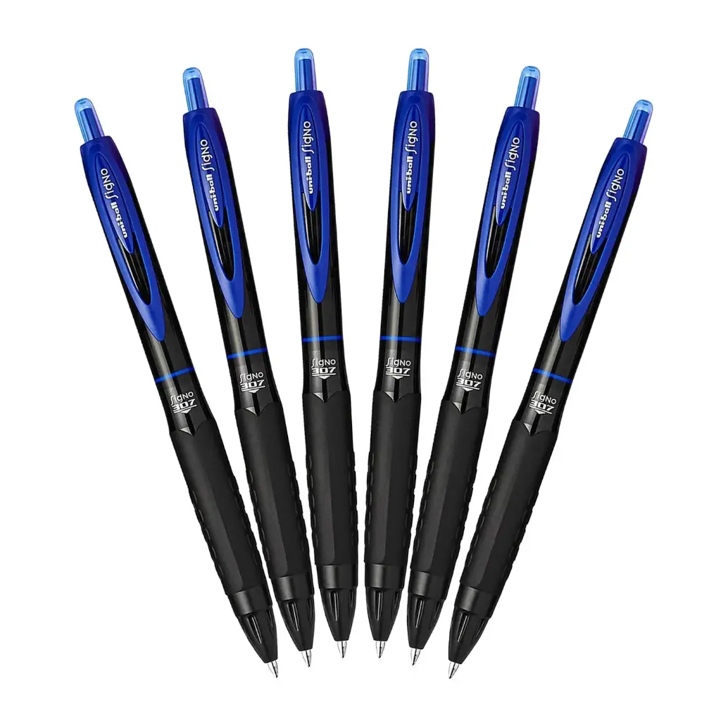 Stylo A Gel UNIBALL Signo 307 Rétractable Bleu