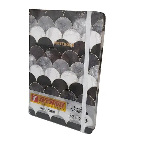 NoteBook A5 TECHNO Black & White 96 Pages 80g