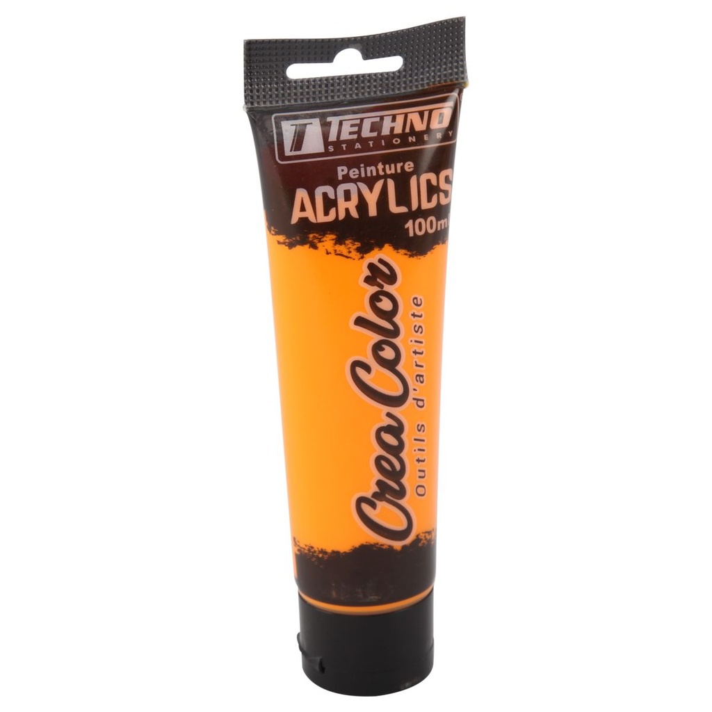 Tube Peinture Acrylique TECHNO 100ml Orange