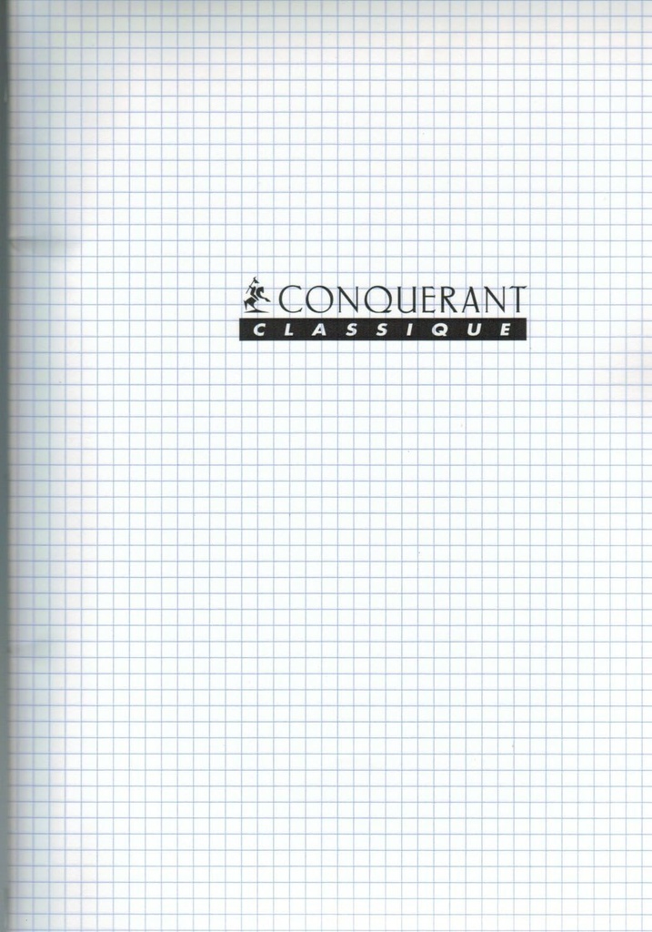 Cahier CONQUERANT A4 90g Q5/5 Couverture En PP Transparent 96 Pages