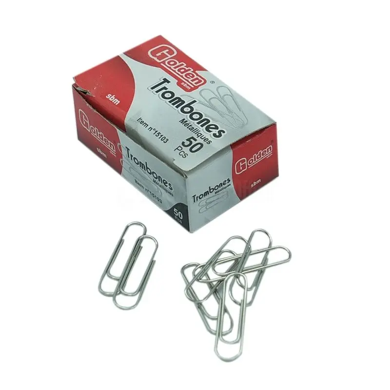 Boite De Trombones GOLDEN 28mm 50Pcs Multi Couleur