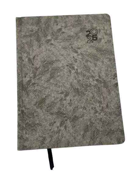 Agenda Journalier SAMBRA A5 2026 Granulée / Effet Froissé Gris 2723-G 