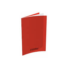 Cahier Piqure CONQUERANT 17x22cm 90g Séyès 60 Pages Couverture En PP Rouge