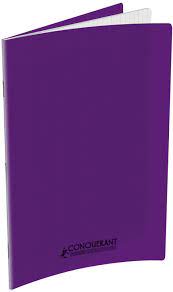 Cahier Piqué CONQUERANT 17x22cm 90g Séyès Couverture En PP 60 Pages Violet