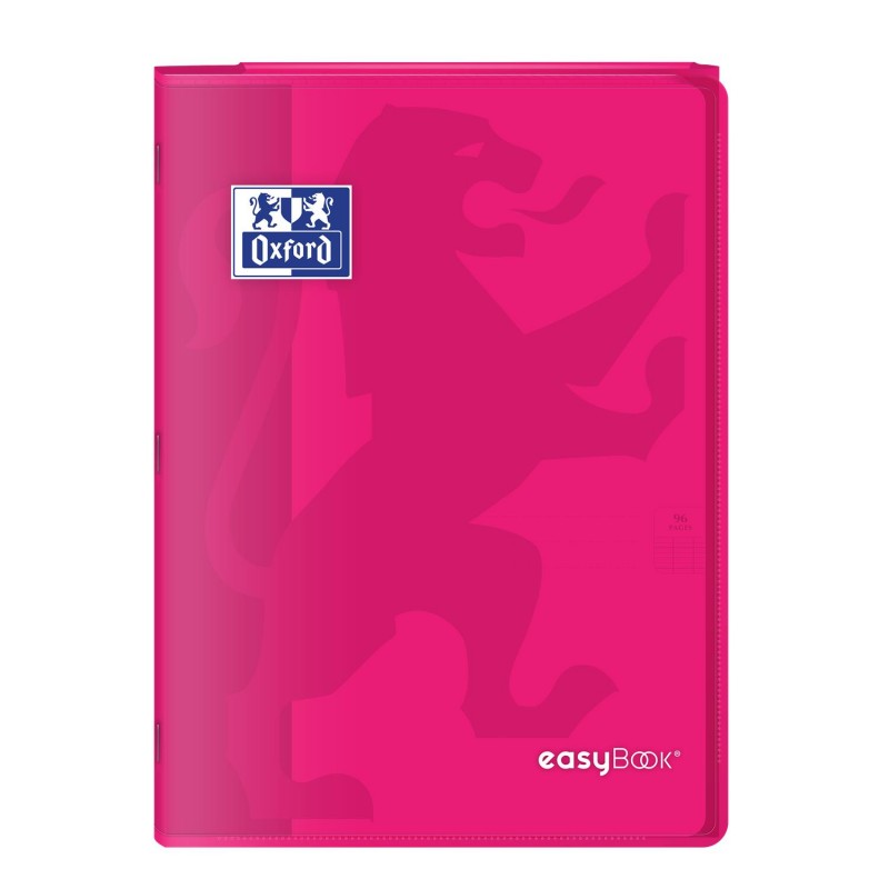 Cahier OXFORD Easybook 96 Pages A4 Agrafé Seyès Couverture en Plastique avec Pochette