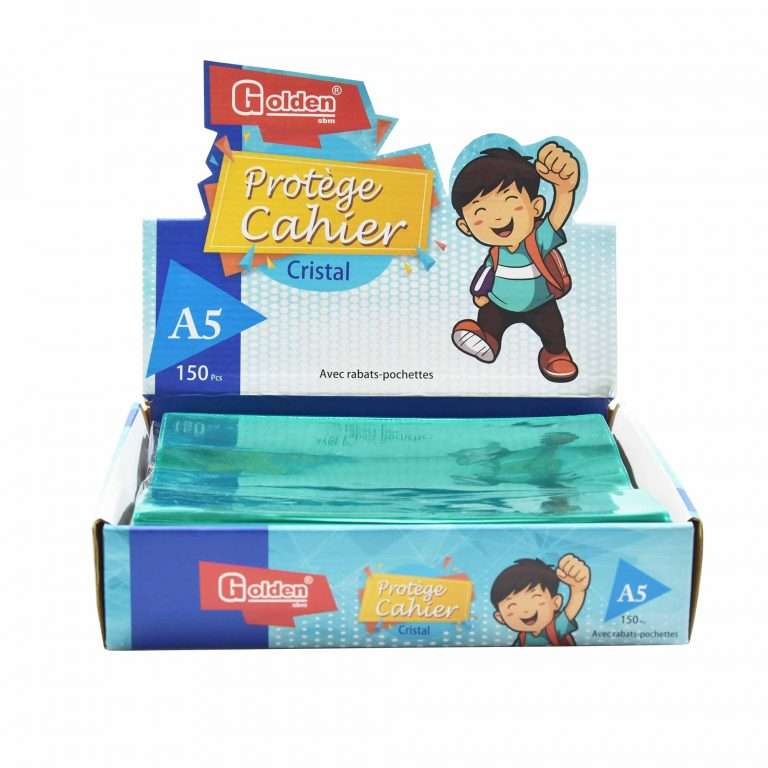 Protège Cahier GOLDEN Cristal A5 PF Vert