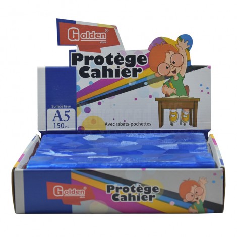 Protège Cahier GOLDEN A5 PF Bleu