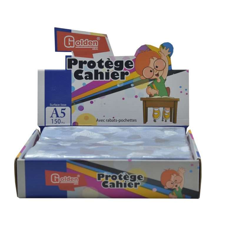 Protège Cahier GOLDEN A5 PF Transparent