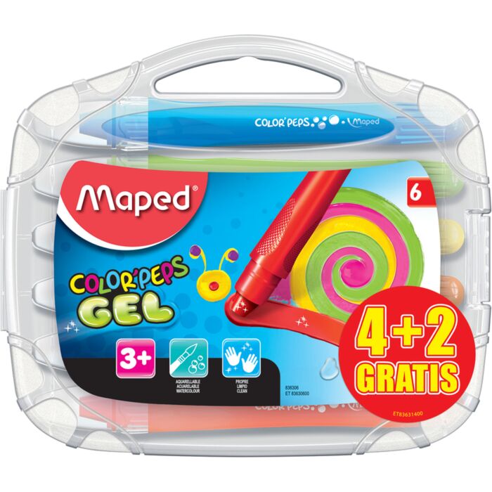 Stylos Gel MAPED Color'Peps Multi-Couleurs Boite de 06