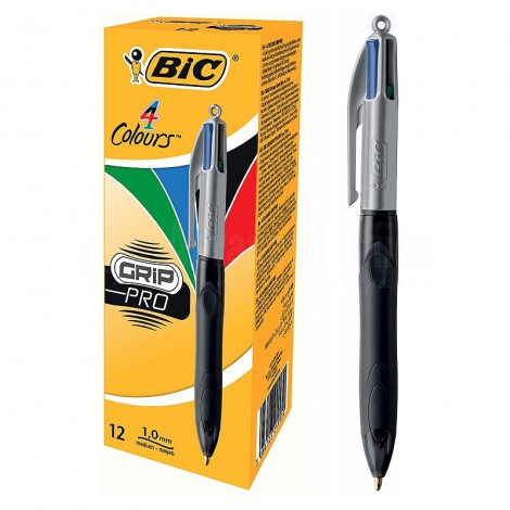 Stylo à Bille BIC Grip pro 1.0mm 4 couleurs