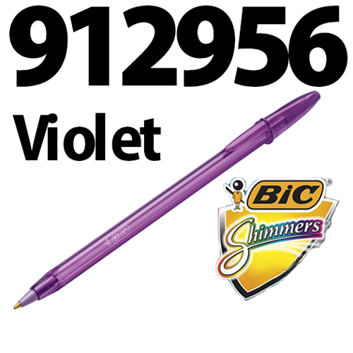 Stylo à Bille BIC Shimmers 1.2mm Violet