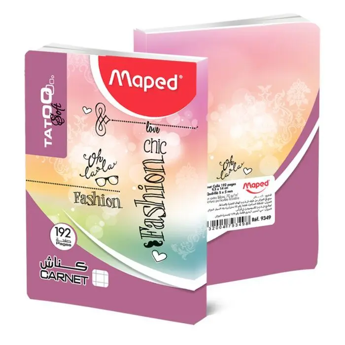 Carnet MAPED 9.5x14 192 Pages Cousu Colle