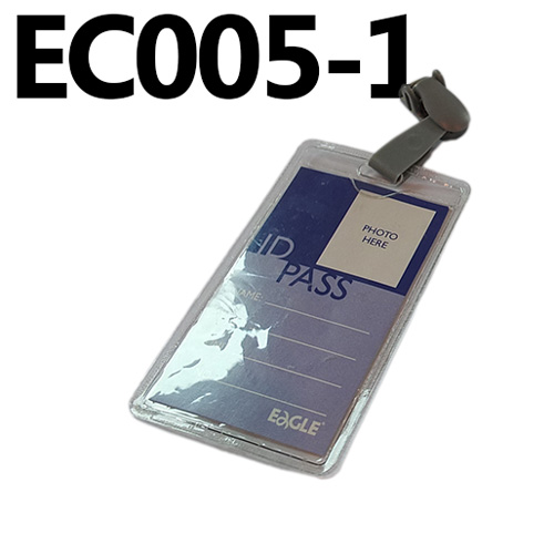Porte badge transparent EAGLE vertical avec clips 