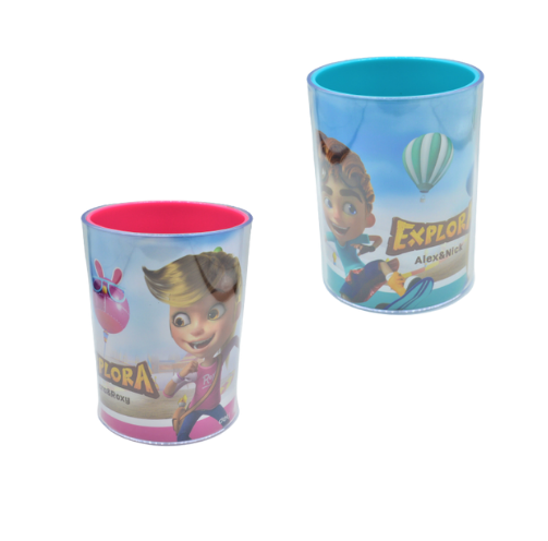 Porte stylo Ecolier DELI Explora Format Cylindrique Fille et Garçon en Plastique