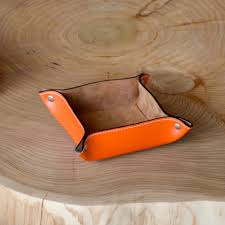 Vide poche RIDEX en Simili cuir Orange