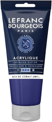 [300363] Tube Peinture Acrylique Fine LEFRANC BOURGEOIS 80ml Bleu De Cobalt (IMIT.)